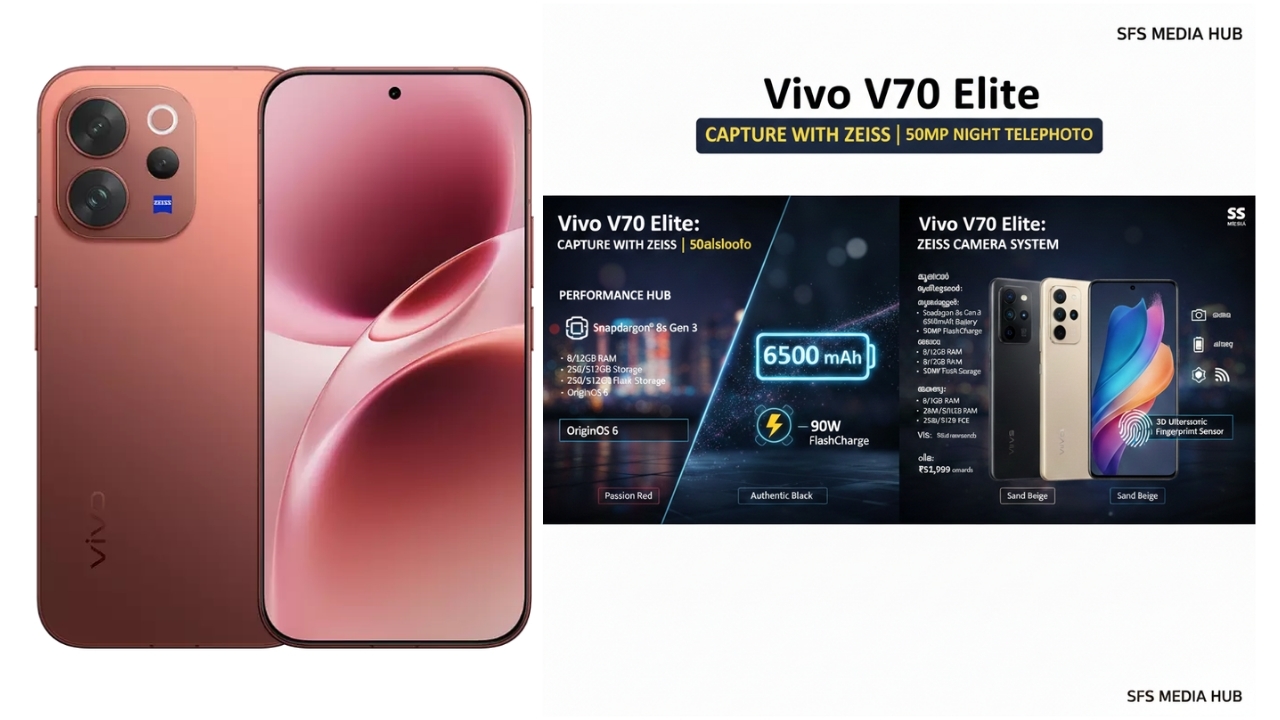Vivo V70 Elite 50MP ZEISS Night Telephoto Camera Smartphone