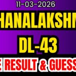 Kerala Lottery Result Today DL-43 Live Draw March 11 2026