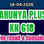 Kerala Lottery Result Today KN 618 April 16 2026-Karunya Plus live